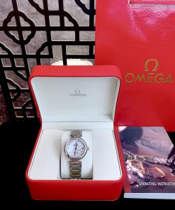 Đồng hồ Omega Ladymatic nữ mặt khảm trai Super Fake 34mm