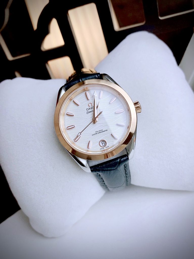 Đồng hồ Omega Seamaster AQua Terra nữ mặt trắng Fake cao cấp 34mm