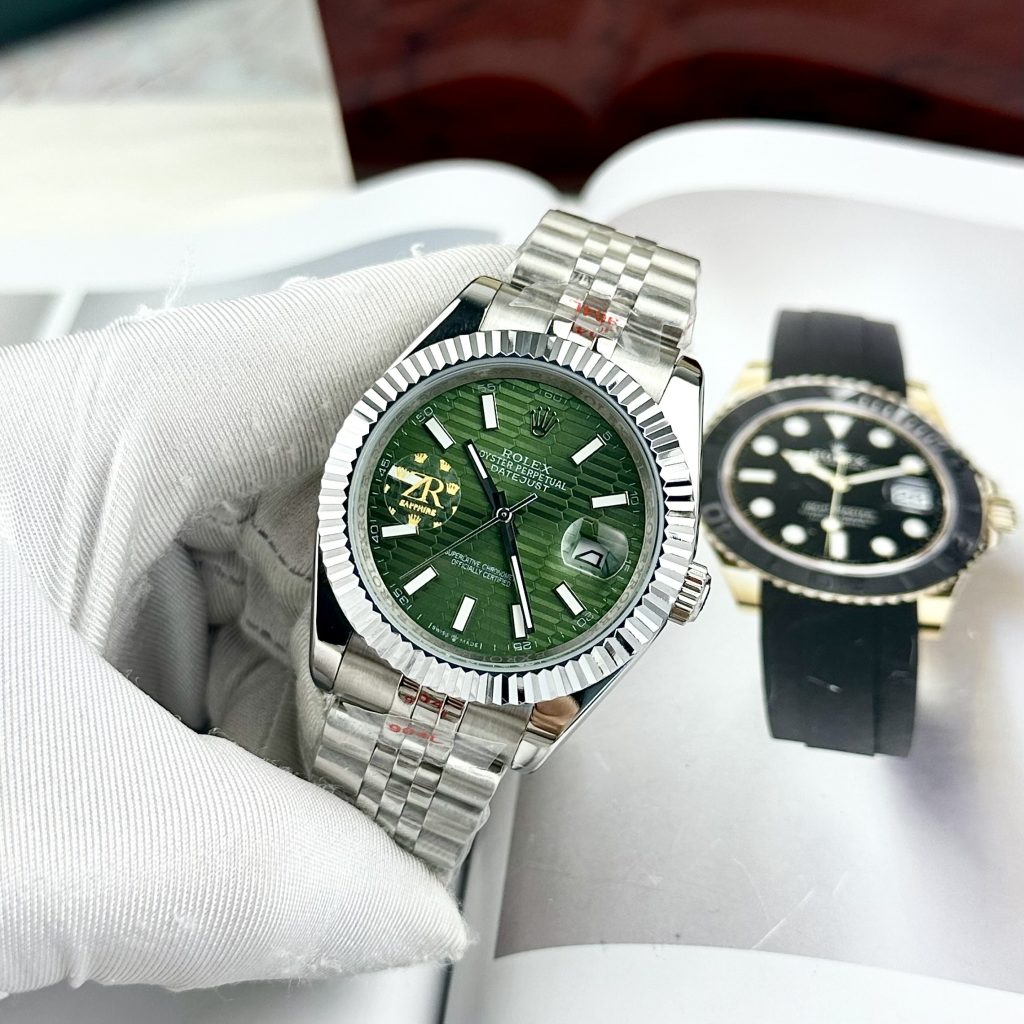 Đồng hồ Rolex DateJust nam mặt vân gấp Fake giá rẻ 41mm