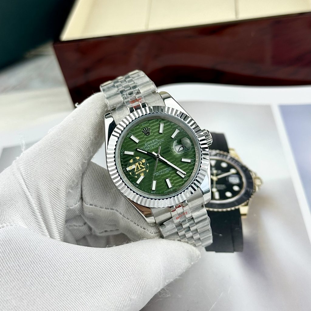 Đồng hồ Rolex DateJust nam mặt vân gấp Fake giá rẻ 41mm