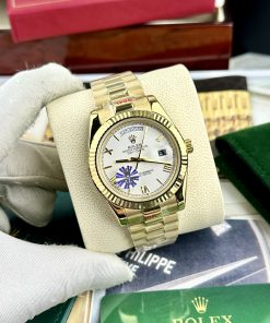 Đồng hồ Rolex Day-Date nam cọc số La Mã máy cơ Nhật Fake giá Rẻ 40mm