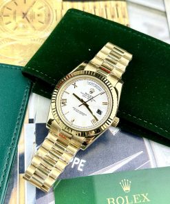 Đồng hồ Rolex Day-Date nam cọc số La Mã máy cơ Nhật Fake giá Rẻ 40mm