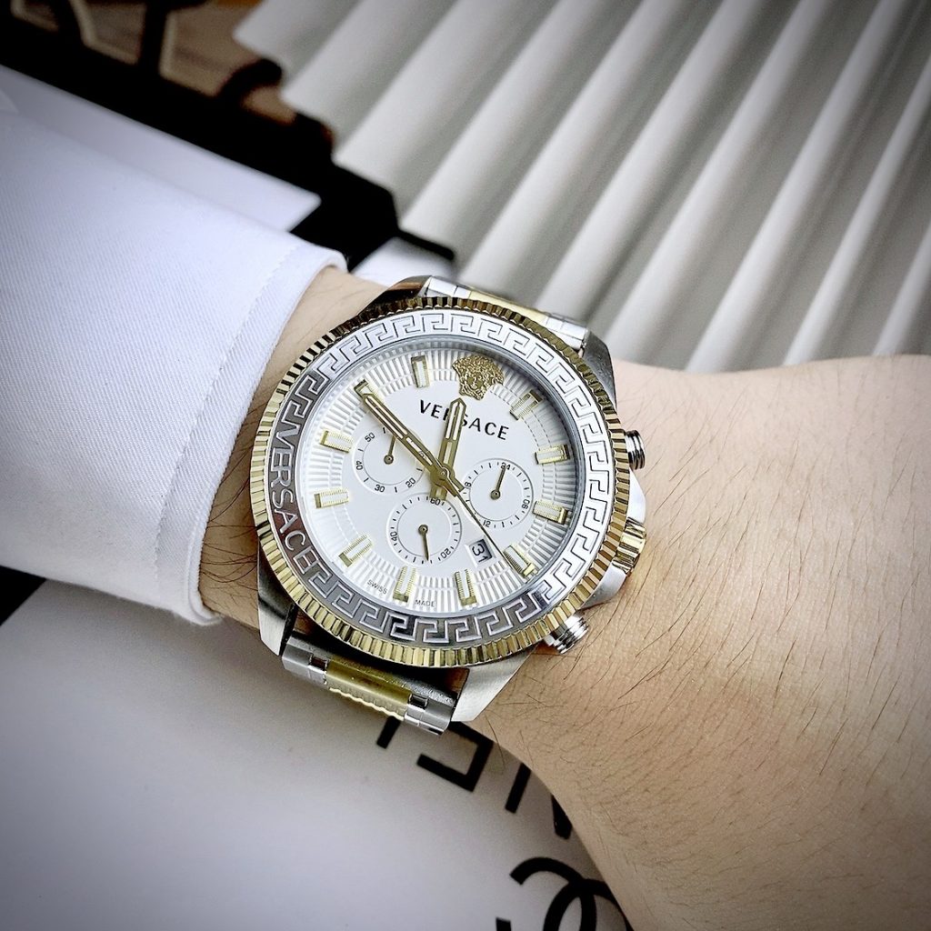 Đồng hồ Versace ChronoGarapgh nam dây kim loại Like auth 45mm