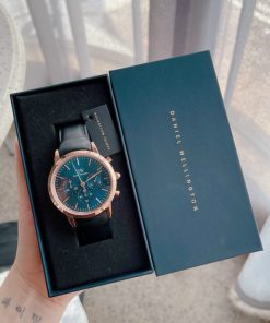 Đồng hồ nam Daniel Wellington Iconic Chrogarph mặt xanh lá Fake giá rẻ 42mm