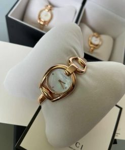 Đồng hồ nữ Gucci Ya 139508 Rose Gold Like auth 28mm