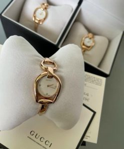 Đồng hồ nữ Gucci Ya 139508 Rose Gold Like auth 28mm
