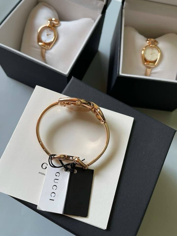 Đồng hồ nữ Gucci Ya 139508 Rose Gold Like auth 28mm
