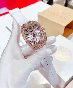 Đồng hồ nữ Guess Rose Gold Slicone White GW0105L3 Like auth 38mm