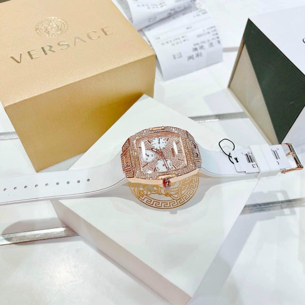 Đồng hồ nữ Guess Rose Gold Slicone White GW0105L3 Like auth 38mm