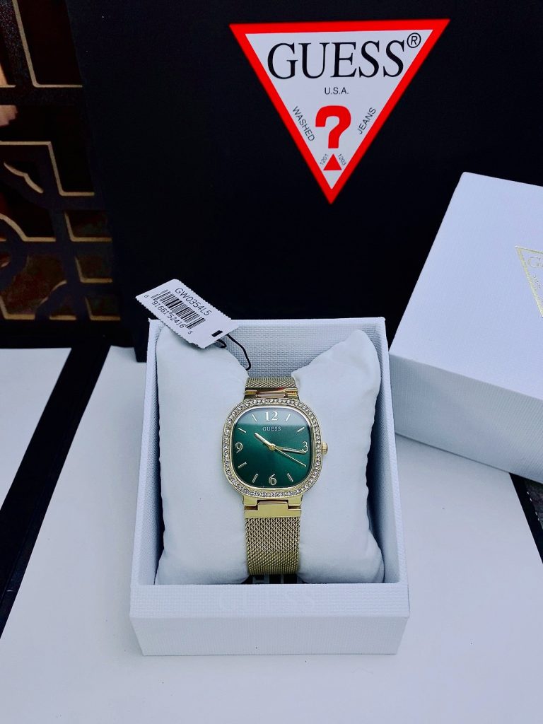 Đồng hồ nữ Guess Tapestry Lady GW0354L5 mặt xanh lá Like auth 32mm