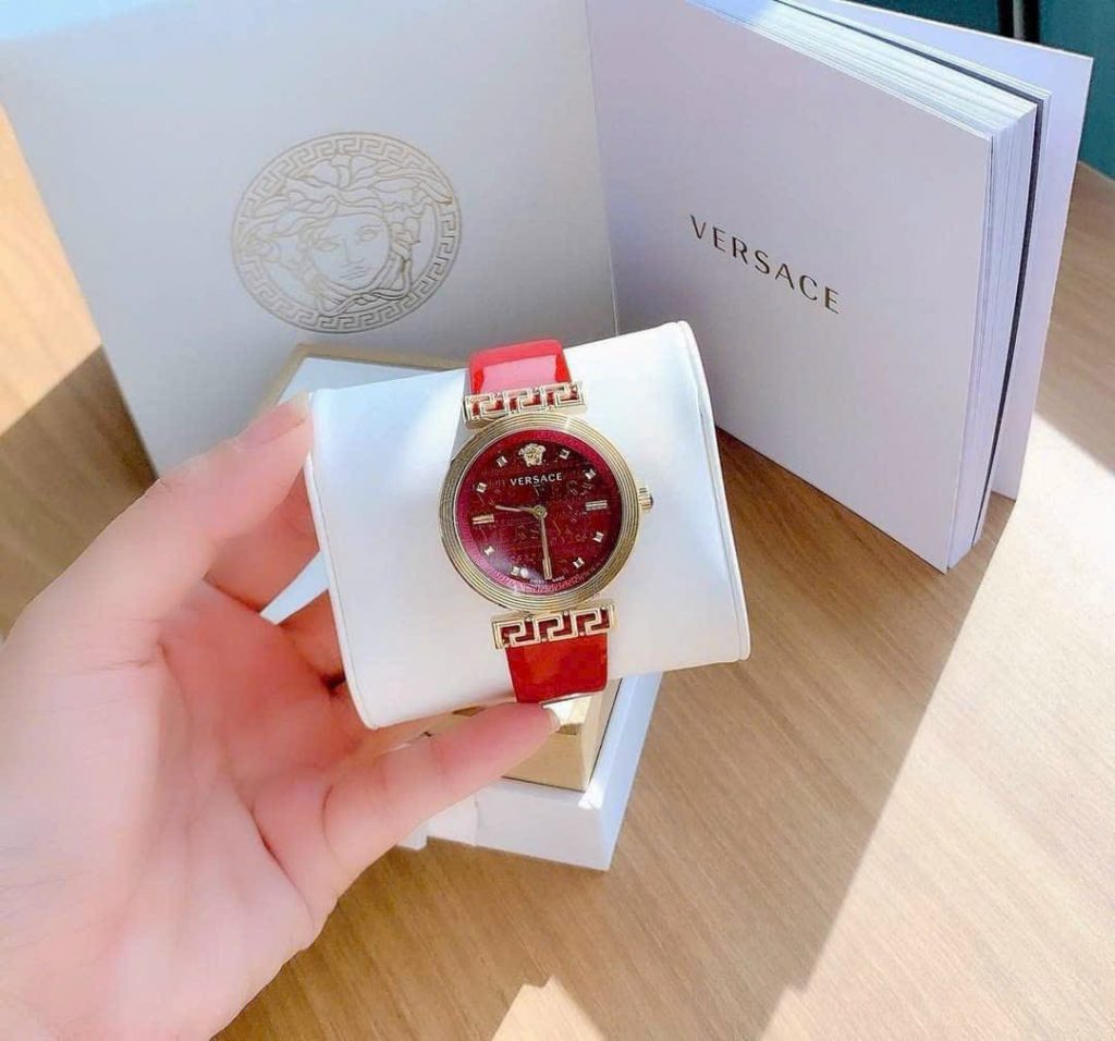 Đồng hồ nữ Versace Meander màu đỏ Like auth 34mm