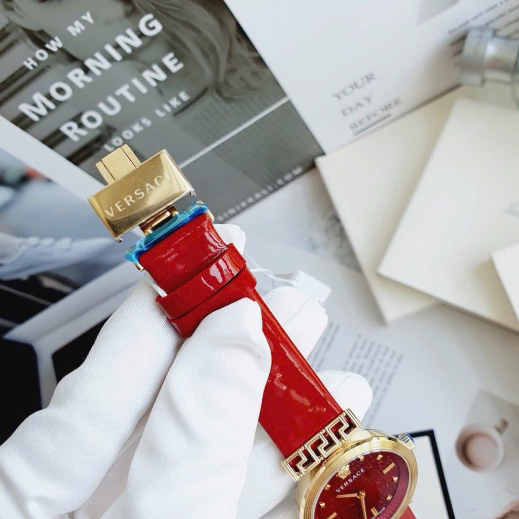 Đồng hồ nữ Versace Meander màu đỏ Like auth 34mm