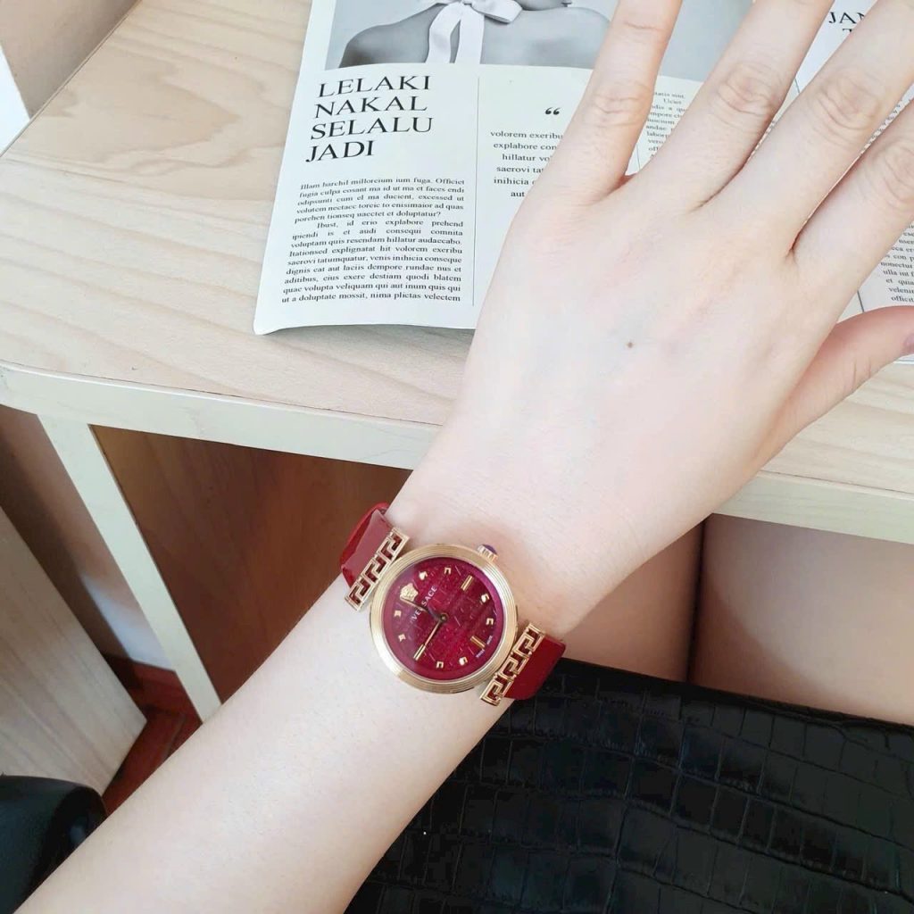 Đồng hồ nữ Versace Meander màu đỏ Like auth 34mm