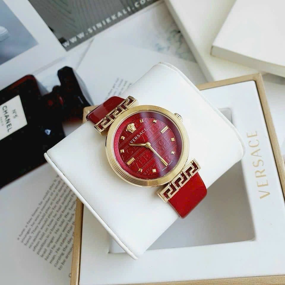 Đồng hồ nữ Versace Meander màu đỏ Like auth 34mm