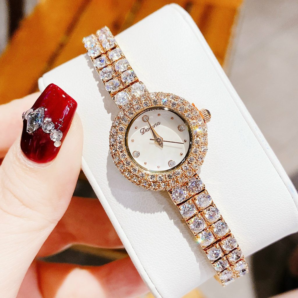 Đồng hồ nữ mặt nhỏ Davena Austria 60858 chính hãng đính đá 28mm