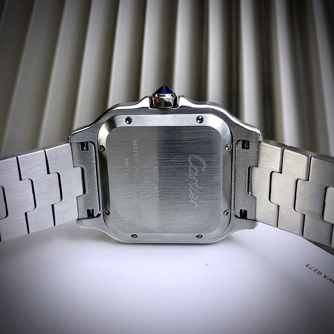 Đồng hồ Cartier Santos nam máy cơ Nhật Fake giá rẻ 40mm (3) Đồng hồ Cartier Santos nam máy cơ Nhật Fake giá rẻ 40mm