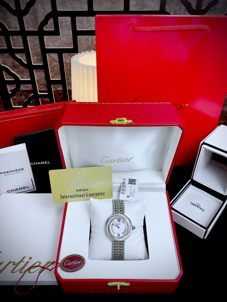 Đồng hồ Cartier Trinity nữ dây kim loại Fake cao cấp 35mm