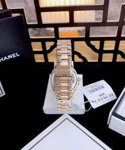 Đồng hồ Coach Tatum nữ mặt tròn đính đá Like Auth 34mm