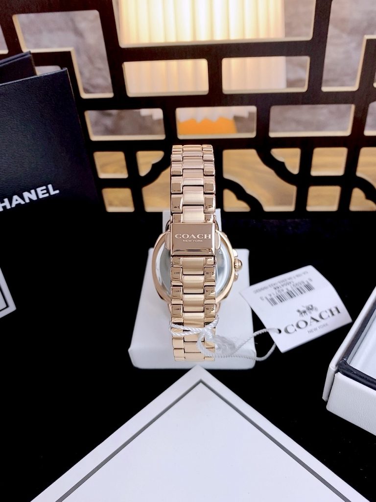 Đồng hồ Coach Tatum nữ mặt tròn đính đá Like Auth 34mm