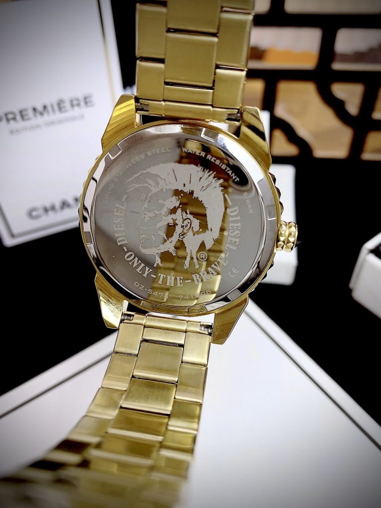 Đồng hồ Diesel Nuki nam màu vàng Gold DZ5474 Like Auth 38mm