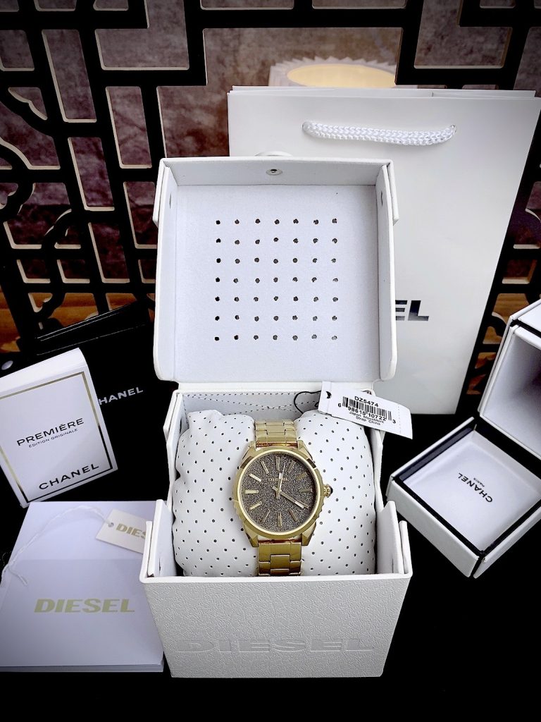 Đồng hồ Diesel Nuki nam màu vàng Gold DZ5474 Like Auth 38mm