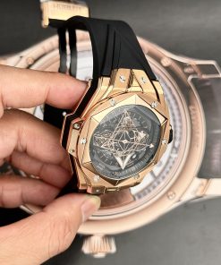 Đồng hồ Hublot Big Bang Sang Bleu II King Gold màu đen Rep 11 45mm (1)