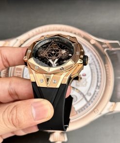Đồng hồ Hublot Big Bang Sang Bleu II King Gold màu đen Rep 11 45mm (1)
