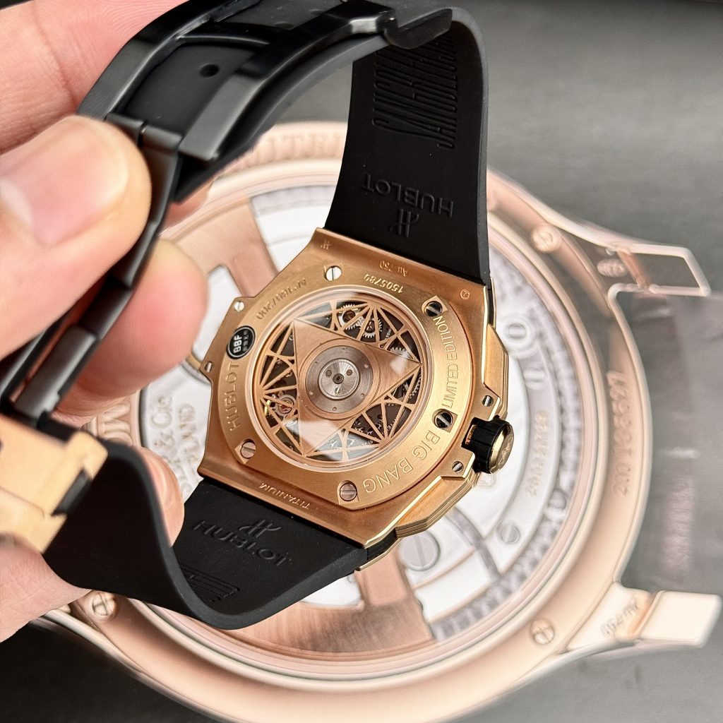 Đồng hồ Hublot Big Bang Sang Bleu II King Gold màu đen Rep 11 45mm (1)