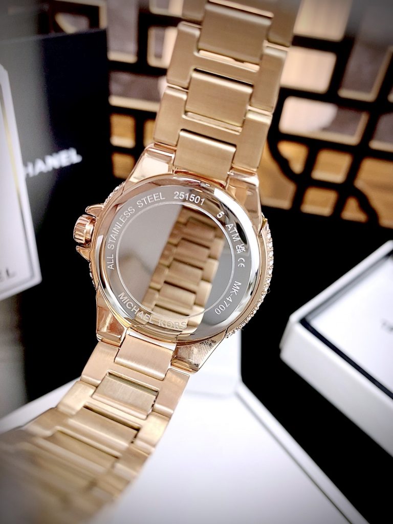 Đồng hồ MICHAEL KORS Camille Analog White Dial nữ đính đá Mk4700 Like auth 33mm