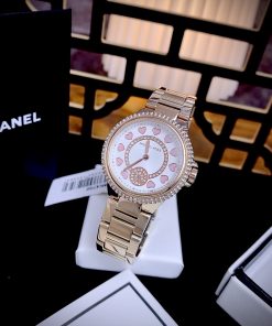 Đồng hồ MICHAEL KORS Camille Analog White Dial nữ đính đá Mk4700 Like auth 33mm