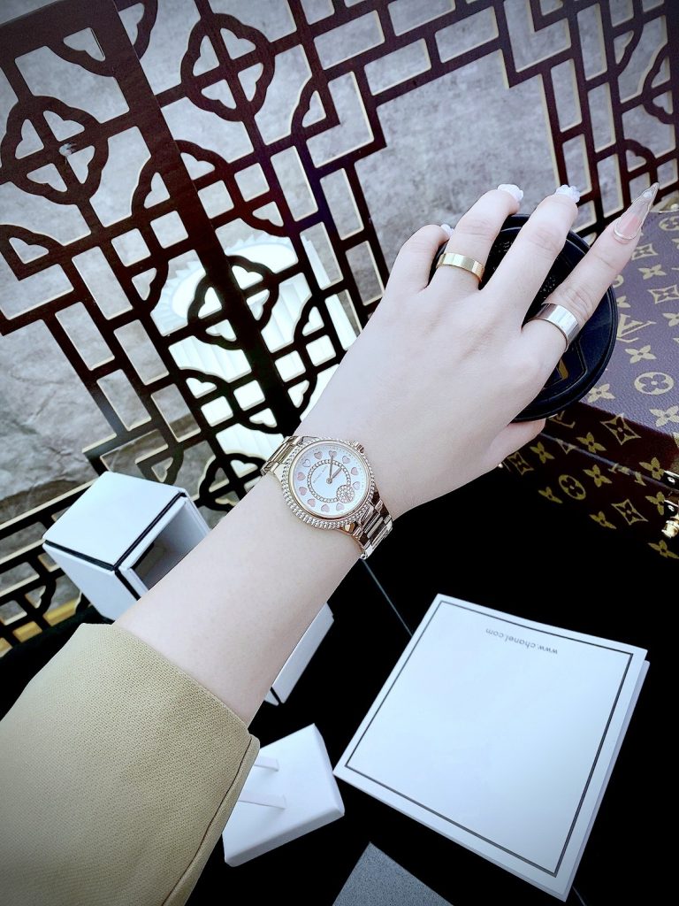 Đồng hồ MICHAEL KORS Camille Analog White Dial nữ đính đá Mk4700 Like auth 33mm