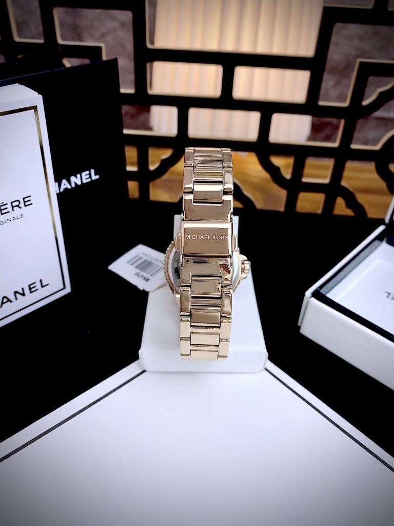 Đồng hồ MICHAEL KORS Camille Analog White Dial nữ đính đá Mk4700 Like auth 33mm