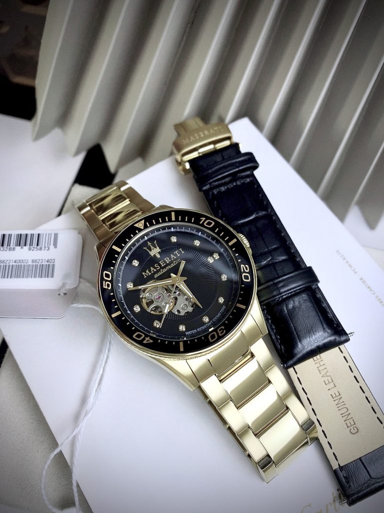 Đồng hồ Maserati Sfida Limited Edition nam màu Vàng Gold R8823140003 Fake cao cấp 44mm