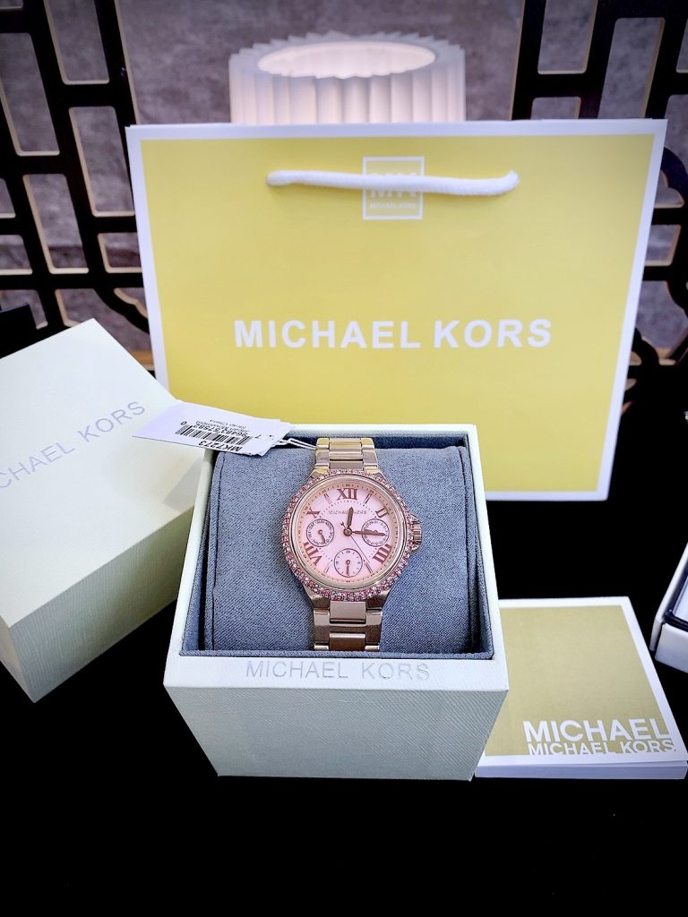 Đồng hồ Michael Kors Mini-Camille Multifunction nữ dây kim loại Mk7273 Like auth 33mm