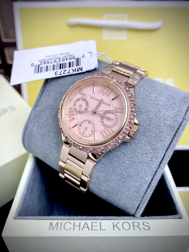 Đồng hồ Michael Kors Mini-Camille Multifunction nữ dây kim loại Mk7273 Like auth 33mm