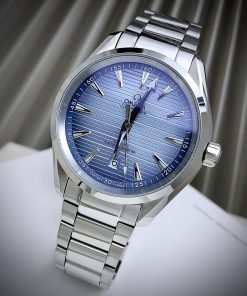 Đồng hồ Omega Aqua Terra Chronometer nam màu xanh Blue Super Fake 41mm