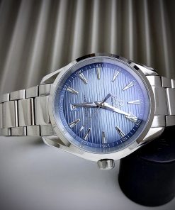 Đồng hồ Omega Aqua Terra Chronometer nam màu xanh Blue Super Fake 41mm