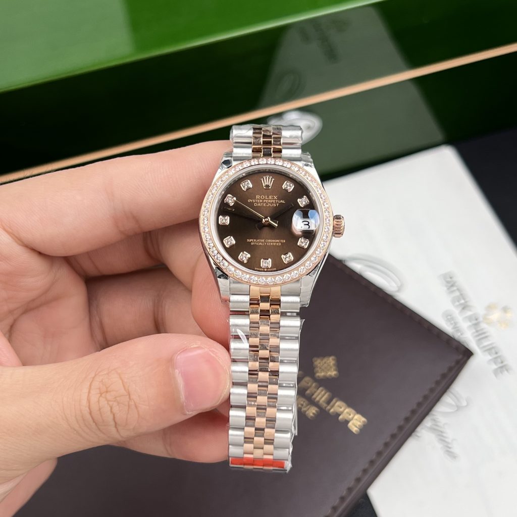 Đồng hồ Rolex Datejust Fake 11 mặt số Chocolate EW Factory 31mm (1)
