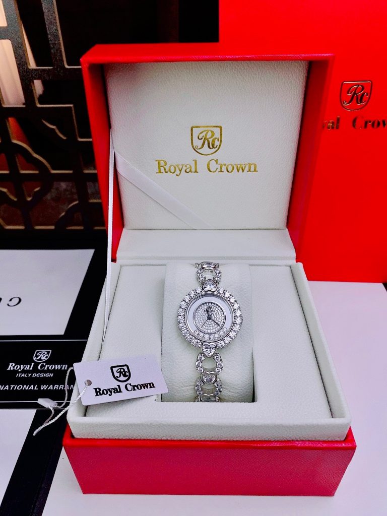 Đồng hồ Royal Crow nữ đính đá lấp lánh Like auth 33mm