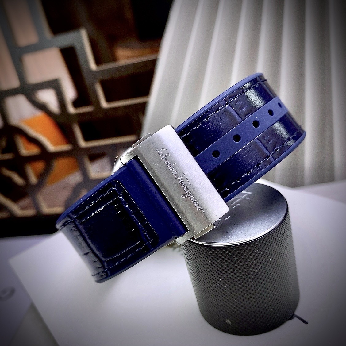 Đồng hồ Salavatore Ferragamo F-80 nam mặt màu xanh Supper Fake 40mm (4) Đồng hồ Salavatore Ferragamo F-80 nam mặt màu xanh Supper Fake 40mm