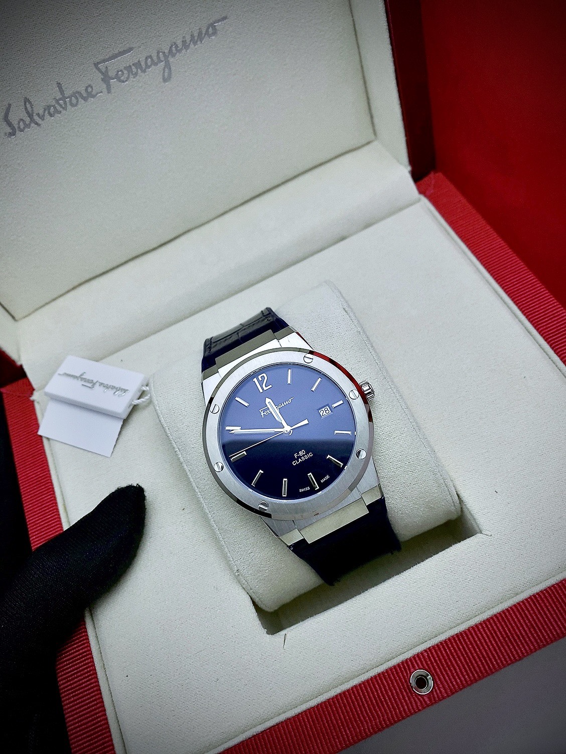 Đồng hồ Salavatore Ferragamo F-80 nam mặt màu xanh Supper Fake 40mm (6) Đồng hồ Salavatore Ferragamo F-80 nam mặt màu xanh Supper Fake 40mm