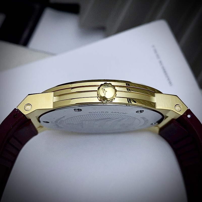 Đồng hồ Salavatore Ferragamo F-80 nam màu Vàng Gold Fake cao cấp 40mm