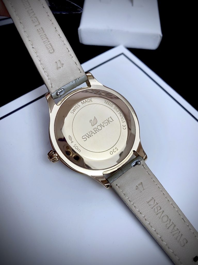 Đồng hồ Swarovski Octea Lux Moon nữ dây da Like Auth 38mm