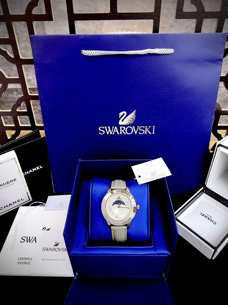 Đồng hồ Swarovski Octea Lux Moon nữ dây da Like Auth 38mm