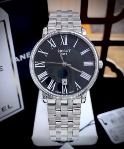 Đồng hồ Tissot Carson T122.410.11.053.00 nam mặt đen Fake giá rẻ 40mm