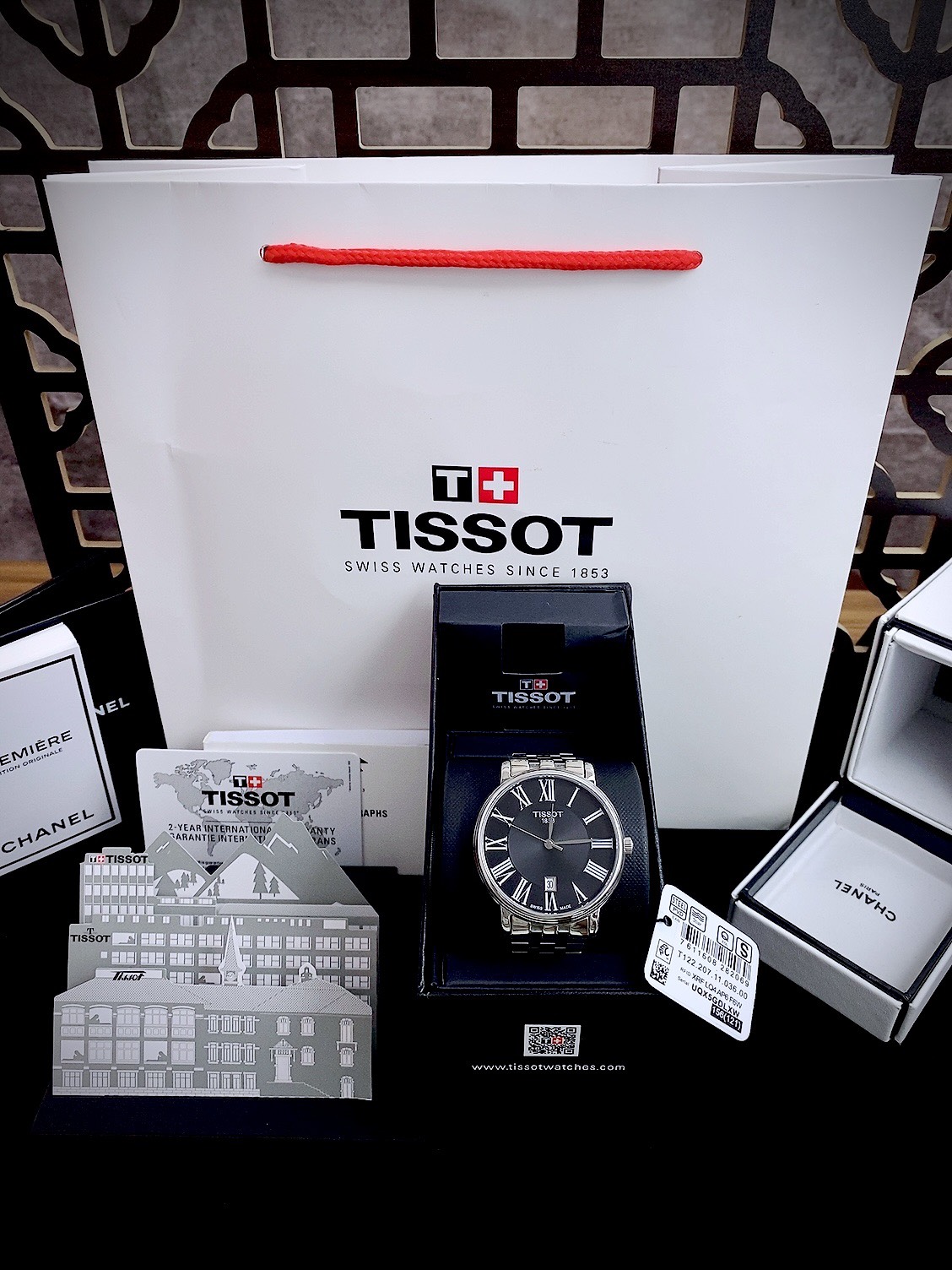 Đồng hồ Tissot Carson T122.410.11.053.00 nam mặt đen Fake giá rẻ 40mm (2) Đồng hồ Tissot Carson T122.410.11.053.00 nam mặt đen Fake giá rẻ 40mm