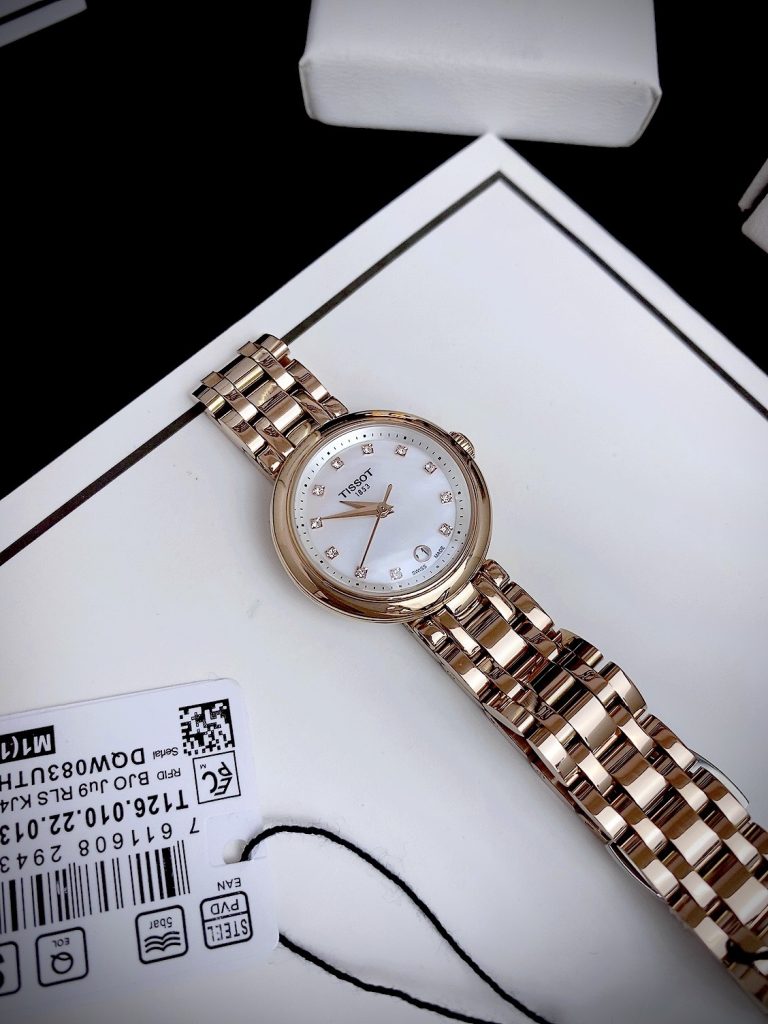 Đồng hồ Tissot Mini T-Classic nữ Rose Gold Super Fake 26mm