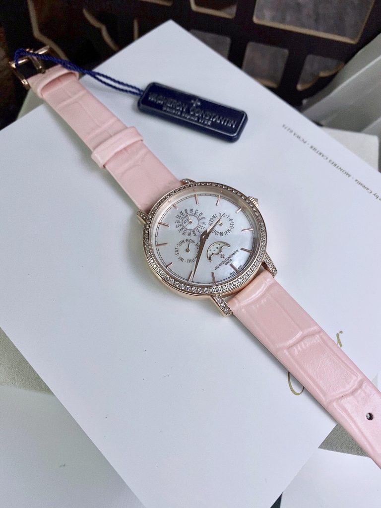 Đồng hồ Vacheron Constantin Traditionnelle nữ mặt trắng Super Fake 36.5mm 