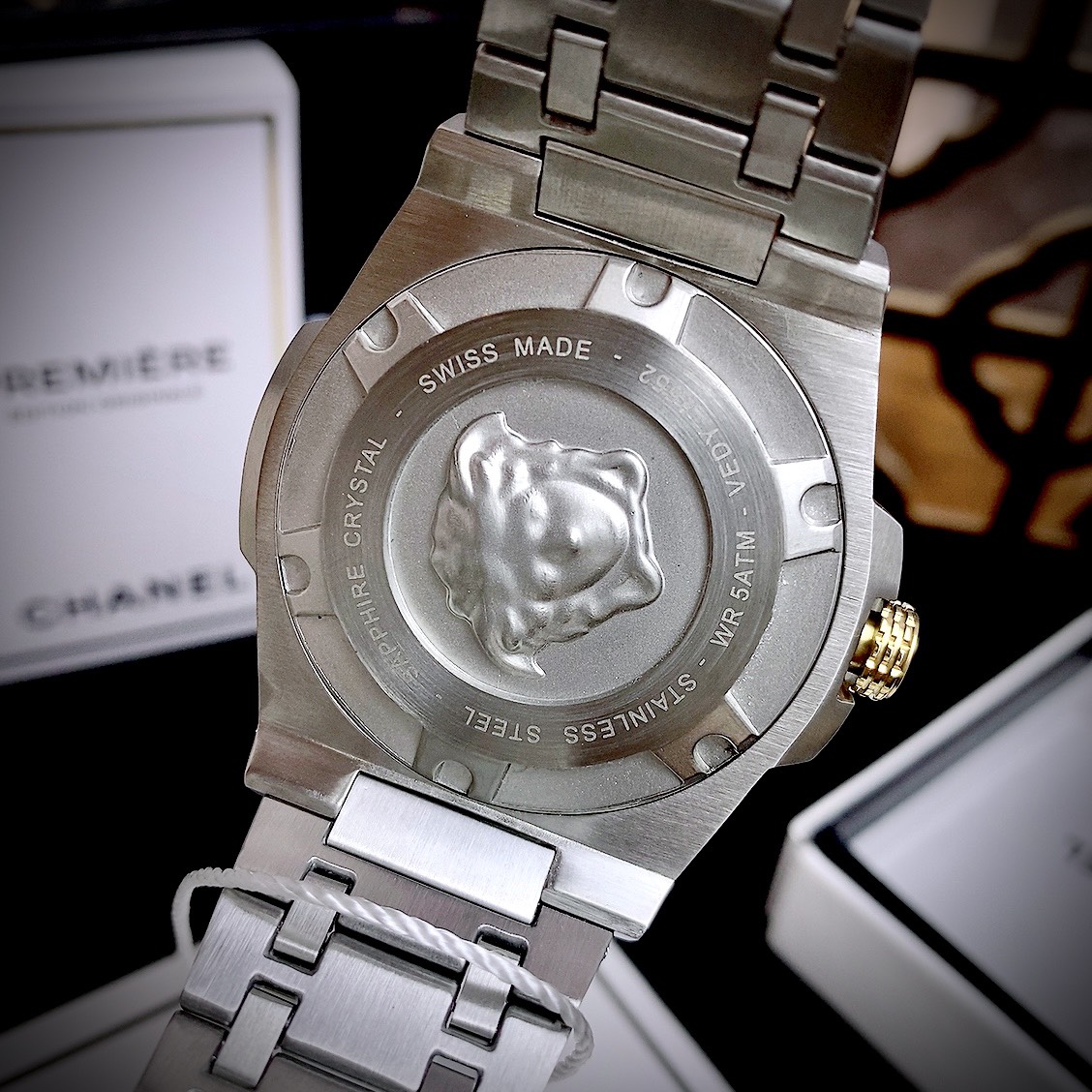 Đồng hồ Versace Chanin Reaction nam máy Quartz Nhật Fake giá rẻ 45mm (1) Đồng hồ Versace Chanin Reaction nam máy Quartz Nhật Fake giá rẻ 45mm