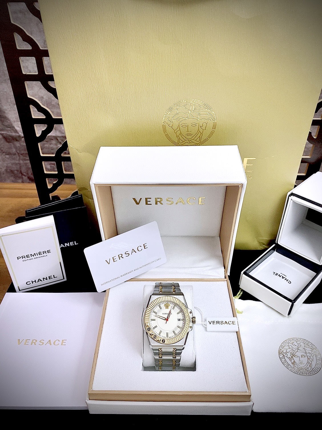 Đồng hồ Versace Chanin Reaction nam máy Quartz Nhật Fake giá rẻ 45mm (2) Đồng hồ Versace Chanin Reaction nam máy Quartz Nhật Fake giá rẻ 45mm